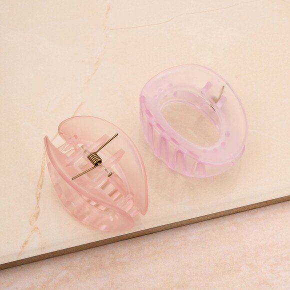 Ettika Clear Donut Hair Claw Set - Picture 2 of 2